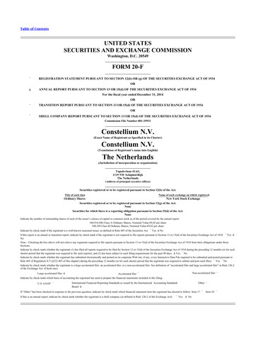 Thumbnail Constellium
 20-F Annual Report 
