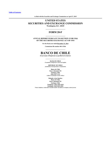 Thumbnail Banco de Chile
 20-F Annual Report 