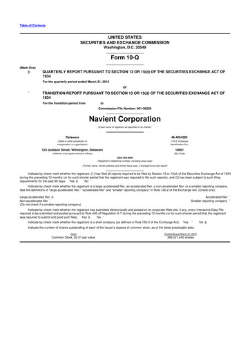 Thumbnail Navient 10-Q Quarterly Report FY2015 