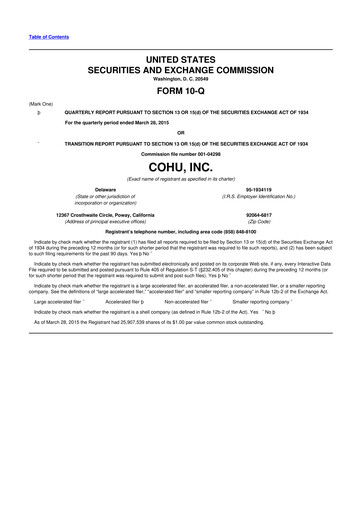 Thumbnail Cohu 10-Q Quarterly Report FY2015 