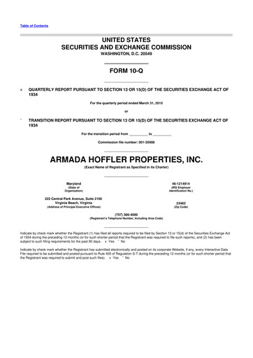 Vorschaubild Armada Hoffler Properties
 10-Q Quartalsbericht  