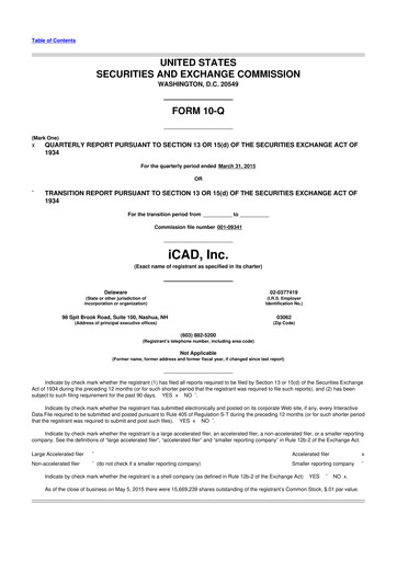 Thumbnail iCAD 10-Q Quarterly Report FY2015 