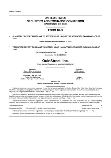 Thumbnail QuinStreet
 10-Q Quarterly Report FY 