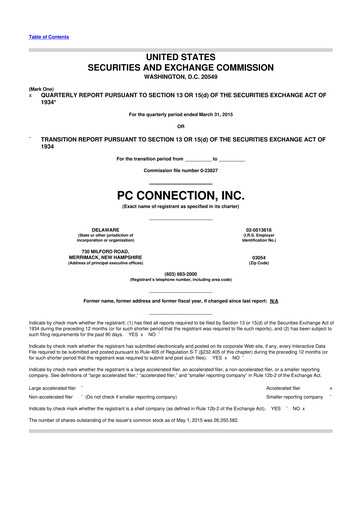 Thumbnail PC Connection
 10-Q Quarterly Report FY2015 