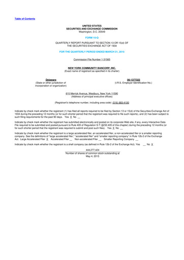 Thumbnail Flagstar Bank 10-Q Quarterly Report FY2015 