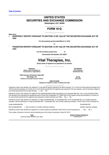 Thumbnail Immunic 10-Q Quarterly Report FY2015 