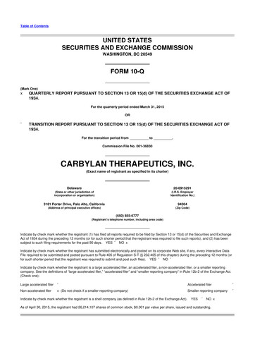 Vorschaubild KalVista Pharmaceuticals 10-Q Quartalsbericht 2015 