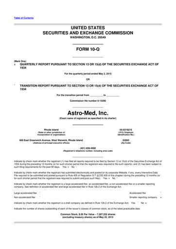 Thumbnail AstroNova, Inc. 10-Q Quarterly Report FY2016 