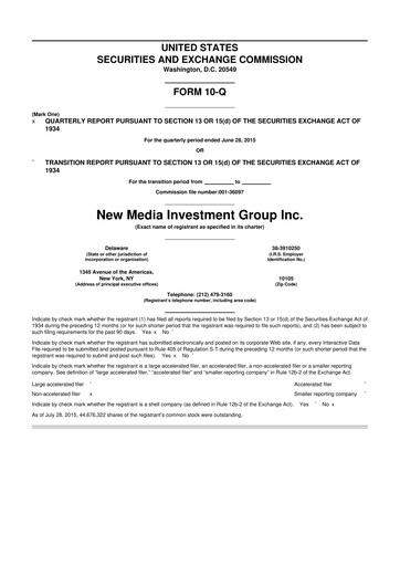 Thumbnail Gannett 10-Q Quarterly Report FY 
