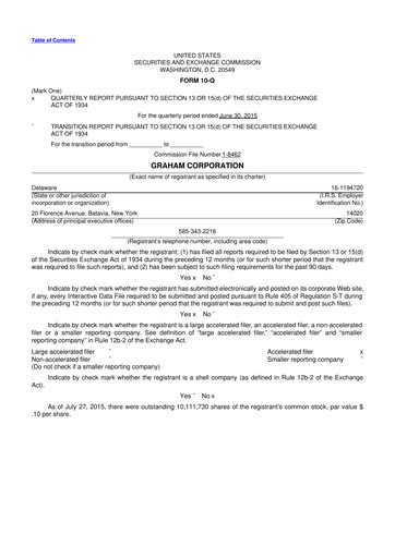 Thumbnail Graham Corporation
 10-Q Quarterly Report FY2016 