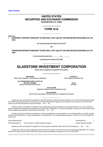 Thumbnail Gladstone Investment 10-Q Quarterly Report FY 