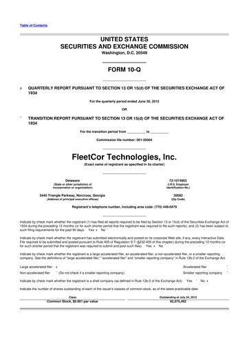 Thumbnail Corpay 10-Q Quarterly Report FY2015 