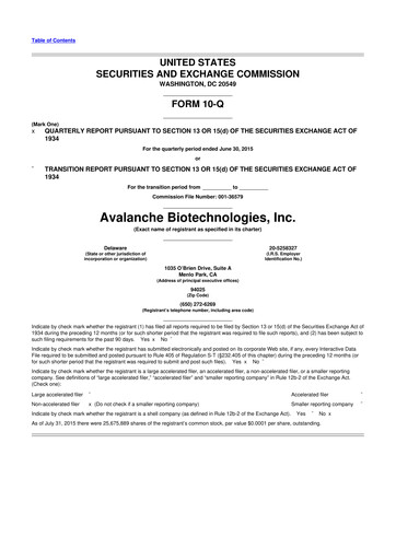 Thumbnail Adverum Biotechnologies
 10-Q Quarterly Report FY2015 