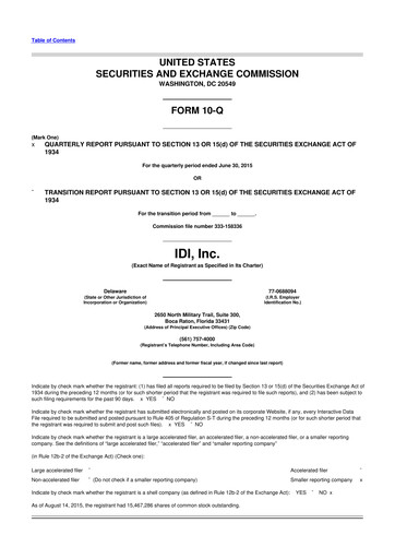 Thumbnail Fluent 10-Q Quarterly Report FY2015 