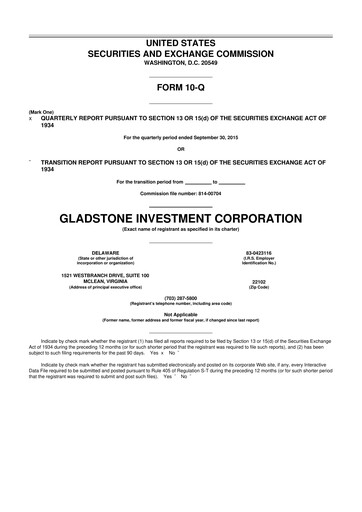Thumbnail Gladstone Investment 10-Q Quarterly Report FY 