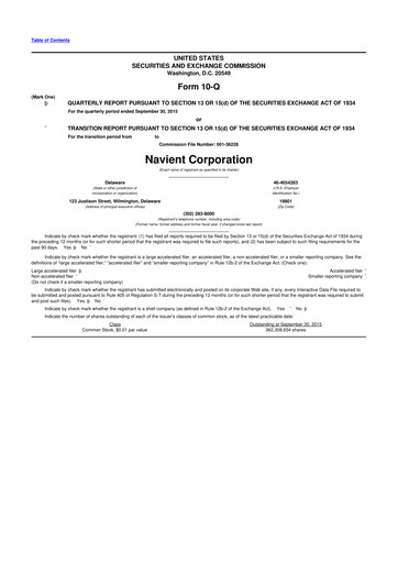 Thumbnail Navient 10-Q Quarterly Report FY2015 