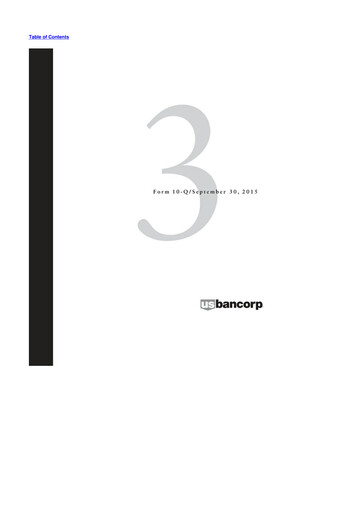Thumbnail U.S. Bancorp 10-Q Quarterly Report FY2015 