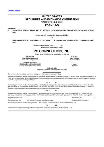 Thumbnail PC Connection
 10-Q Quarterly Report FY2015 