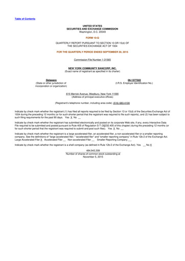 Thumbnail Flagstar Bank 10-Q Quarterly Report FY2015 