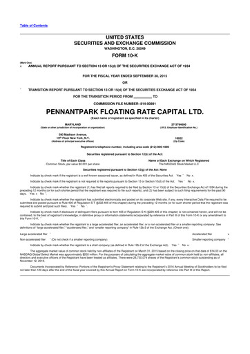 Thumbnail PennantPark Floating Rate Capital Ltd.
 10-K Annual Report 