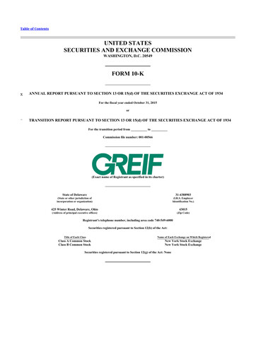 Thumbnail Greif 10-K Annual Report 2015