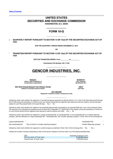Thumbnail Gencor Industries
 10-Q Quarterly Report FY2016 