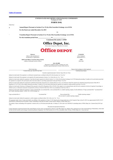 Thumbnail The ODP Corporation
 10-K Annual Report 2015