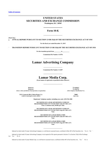 Thumbnail Lamar Advertising 10-K Annual Report 