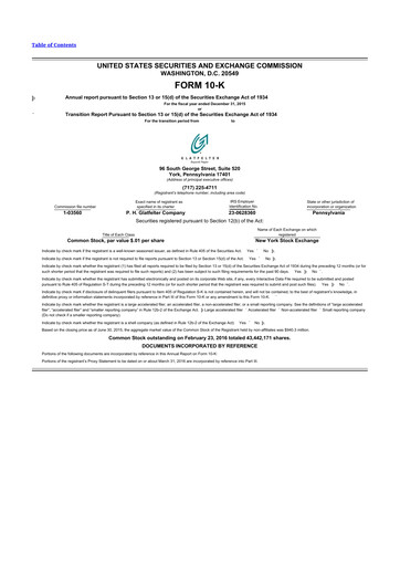 Vorschaubild Magnera 10-K Jahresbericht 2015