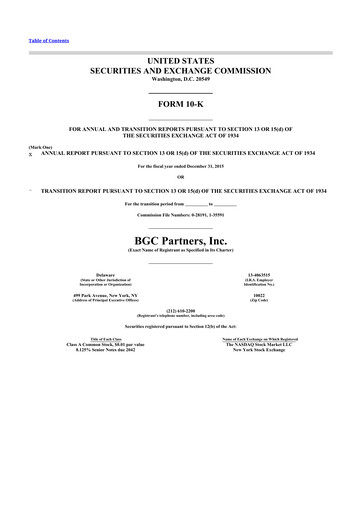 Thumbnail BGC Group
 10-K Annual Report 2015