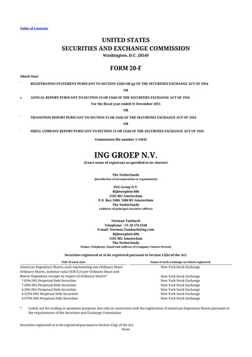 Miniature ING
 20-F Rapport annuel 