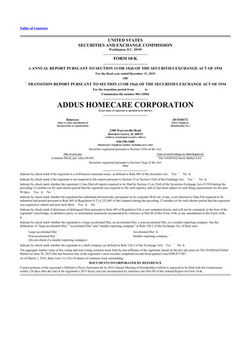 Thumbnail 
Addus HomeCare 10-K Annual Report 2015