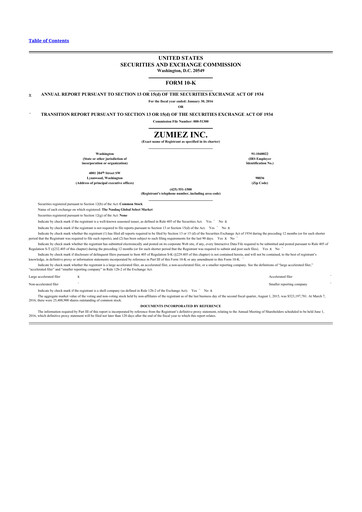 Thumbnail Zumiez 10-K Annual Report 2015