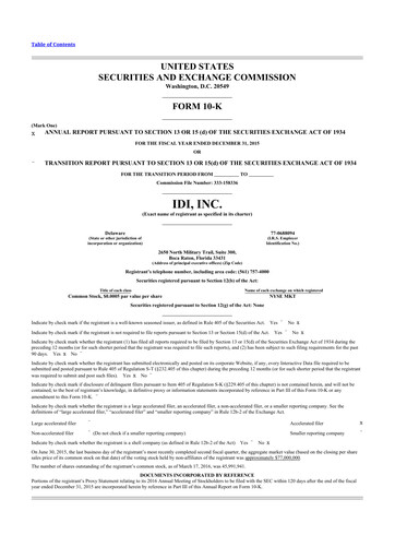 Thumbnail Fluent 10-K Annual Report 2015