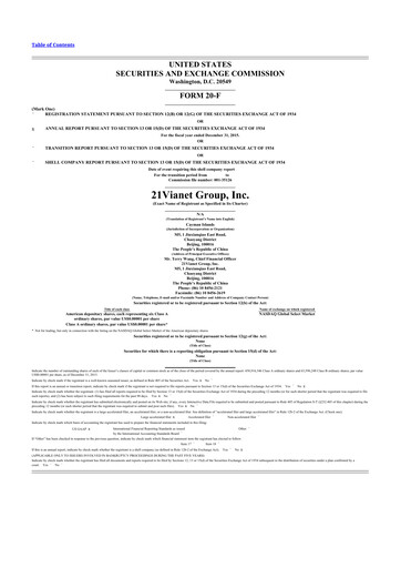 Thumbnail VNET Group 20-F Annual Report 2015