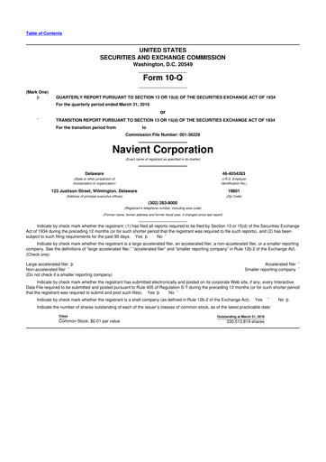 Thumbnail Navient 10-Q Quarterly Report FY2016 