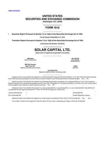 Thumbnail SLR Investment 10-Q Quarterly Report FY 
