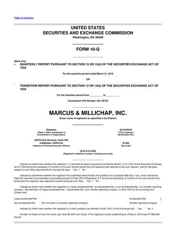 Thumbnail Marcus & Millichap 10-Q Quarterly Report FY2016 