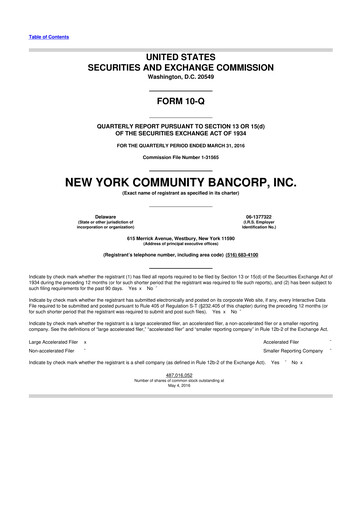 Thumbnail Flagstar Bank 10-Q Quarterly Report FY2016 