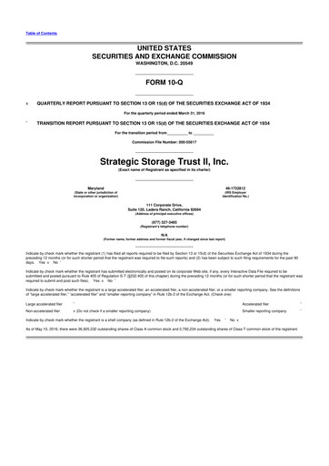 Thumbnail SmartStop Self Storage REIT 10-Q Quarterly Report FY2016 