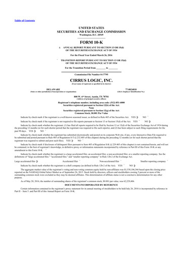 Thumbnail Cirrus Logic
 10-K Annual Report 2016