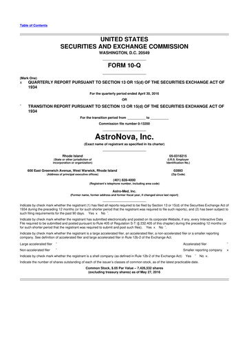 Thumbnail AstroNova, Inc. 10-Q Quarterly Report FY2017 