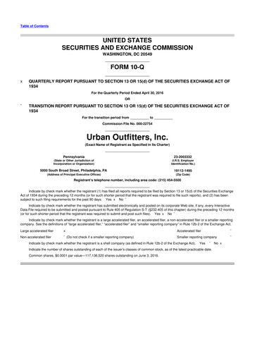 Thumbnail Urban Outfitters
 10-Q Quarterly Report FY2017 