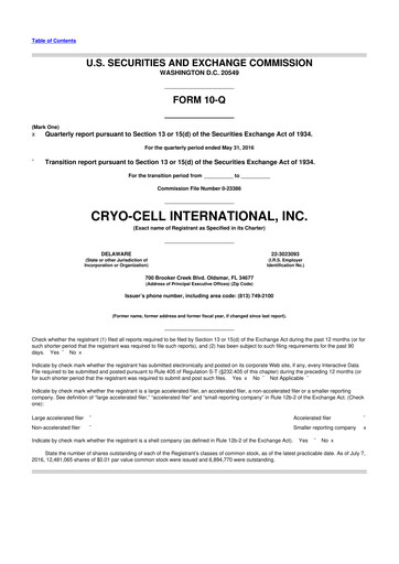 Thumbnail Cryo-Cell International 10-Q Quarterly Report FY2016 