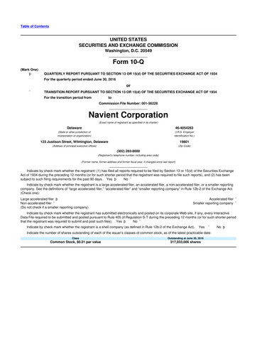 Thumbnail Navient 10-Q Quarterly Report FY2016 