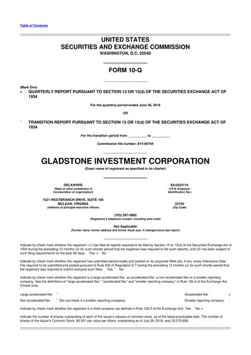 Thumbnail Gladstone Investment 10-Q Quarterly Report FY 