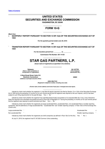 Thumbnail Star Group 10-Q Quarterly Report FY2016 