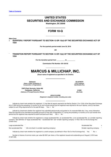 Thumbnail Marcus & Millichap 10-Q Quarterly Report FY2016 