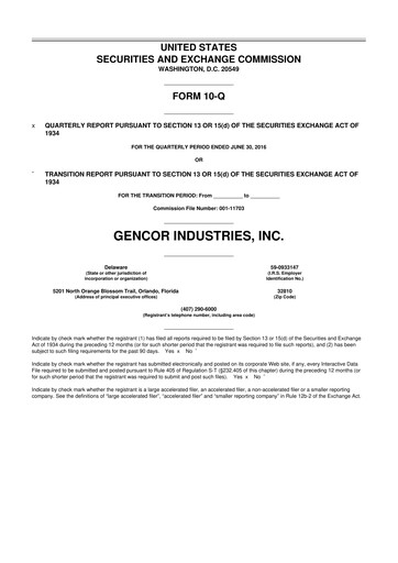 Thumbnail Gencor Industries
 10-Q Quarterly Report FY2016 