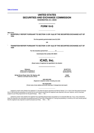 Thumbnail iCAD 10-Q Quarterly Report FY2016 